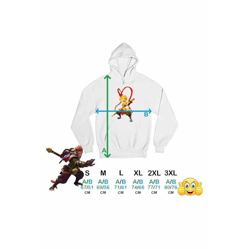 Fashion, accesorii si bijuterii - Barbati - Imbracaminte - Hanorace barbati - Hanorac Barbati Sun Wukong Monkey King Aventuri, alb, marime XL - Infinity.ro
