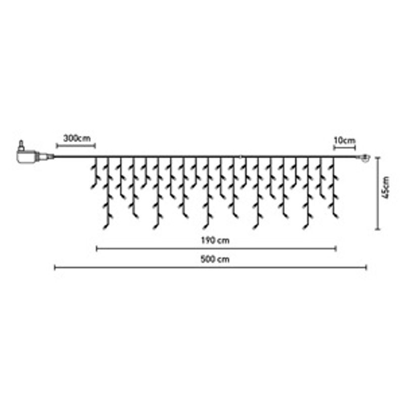 Casa si Gradina - Corpuri si surse de iluminat - Iluminat exterior - Instalatii luminoase exterior - Instalare Lumini LED cu 100 de Becuri Interconectabile 5m - Alb Rece - Infinity.ro