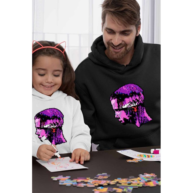 Fashion, accesorii si bijuterii - Barbati - Imbracaminte - Hanorace barbati - Hanorac Barbati Stranger Things Pixel Art Jane Eleven, negru, marime 2XL - Infinity.ro