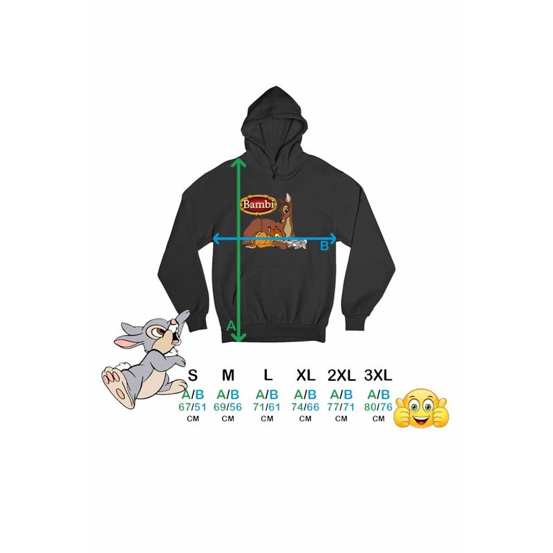 Fashion, accesorii si bijuterii - Barbati - Imbracaminte - Hanorace barbati - Hanorac Personalizat Barbati Bambi Mama Thumper Padura Caprioara, negru, marime 2XL - Infinity.ro