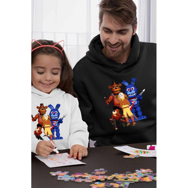 Fashion, accesorii si bijuterii - Barbati - Imbracaminte - Hanorace barbati - Hanorac Barbati Avatar Fnaf Freddy Last Airbender Firebender, negru, marime S - Infinity.ro
