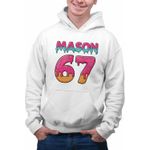 Fashion, accesorii si bijuterii - Barbati - Imbracaminte - Hanorace barbati - Hanorac Barbati Six Seven Mason Creme Ciocolata 67, alb, marime M - Infinity.ro