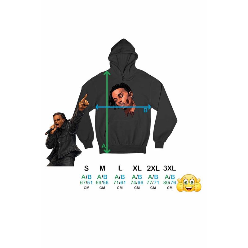 Fashion, accesorii si bijuterii - Barbati - Imbracaminte - Hanorace barbati - Hanorac Personalizat Barbati Playboi Carti Sky, negru, marime S - Infinity.ro