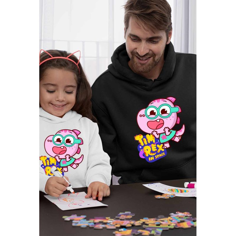 Fashion, accesorii si bijuterii - Barbati - Imbracaminte - Hanorace barbati - Hanorac Barbati Tim Rex Tia Spatiu Dinozauri Exploratori, negru, marime L - Infinity.ro
