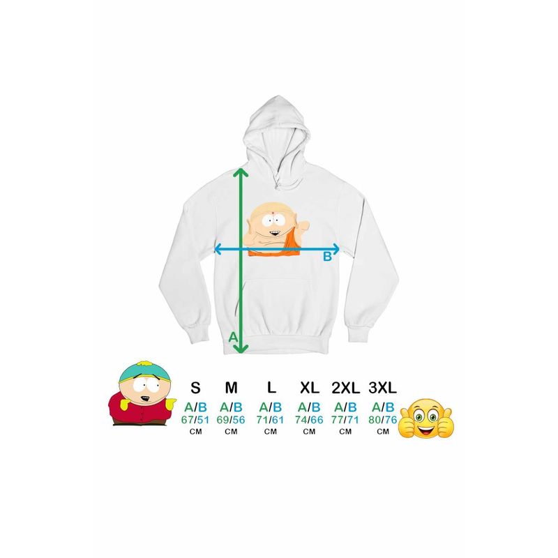Fashion, accesorii si bijuterii - Barbati - Imbracaminte - Hanorace barbati - Hanorac Barbati South Park Calugar Budist Buddha, alb, marime L - Infinity.ro