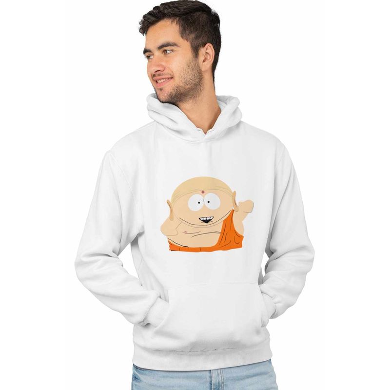 Fashion, accesorii si bijuterii - Barbati - Imbracaminte - Hanorace barbati - Hanorac Barbati South Park Calugar Budist Buddha, alb, marime L - Infinity.ro