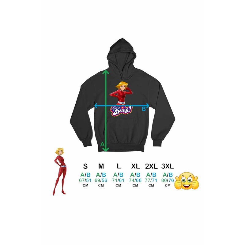 Fashion, accesorii si bijuterii - Barbati - Imbracaminte - Hanorace barbati - Hanorac Barbati Spioanele Clover Totally Spies, negru, marime S - Infinity.ro