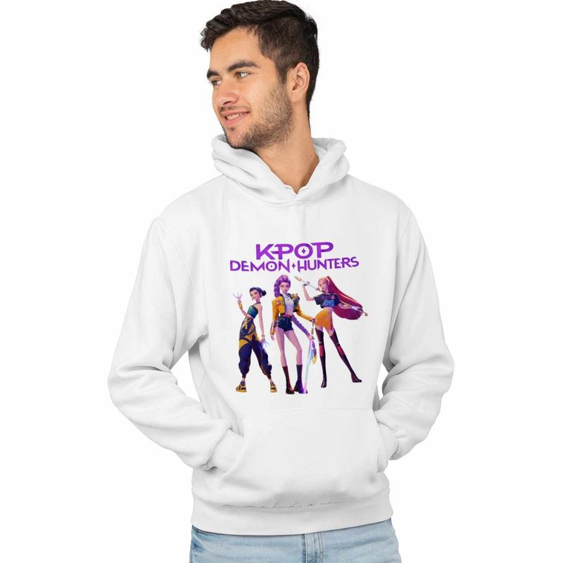 Fashion, accesorii si bijuterii - Barbati - Imbracaminte - Hanorace barbati - Hanorac Barbati Huntrix Dream Team Kpop, alb, marime L - Infinity.ro
