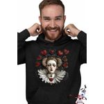 Fashion, accesorii si bijuterii - Barbati - Imbracaminte - Hanorace barbati - Hanorac Personalizat Barbati Alice Tara Minunilor Regina de Cupa, negru, marime M - Infinity.ro