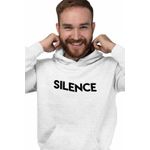 Fashion, accesorii si bijuterii - Barbati - Imbracaminte - Hanorace barbati - Hanorac Personalizat Barbati Marshmello Silence, alb, marime 3XL - Infinity.ro