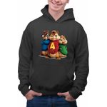 Fashion, accesorii si bijuterii - Barbati - Imbracaminte - Hanorace barbati - Hanorac Barbati Alvin Toata Trupa Alvinnn Veveritele, negru, marime 2XL - Infinity.ro