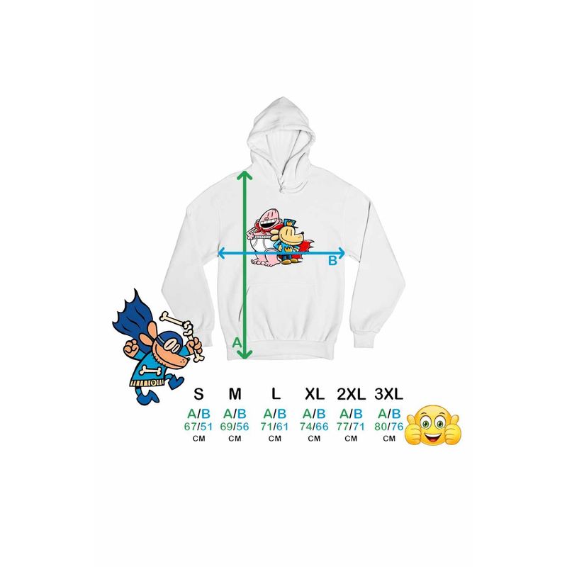 Fashion, accesorii si bijuterii - Barbati - Imbracaminte - Hanorace barbati - Hanorac Barbati Dog Man Aventurile Capitanului Chilot Underpants, alb, marime XL - Infinity.ro