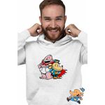 Fashion, accesorii si bijuterii - Barbati - Imbracaminte - Hanorace barbati - Hanorac Barbati Dog Man Aventurile Capitanului Chilot Underpants, alb, marime XL - Infinity.ro