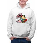 Fashion, accesorii si bijuterii - Barbati - Imbracaminte - Hanorace barbati - Hanorac Barbati Dog Man Aventurile Capitanului Chilot Underpants, alb, marime XL - Infinity.ro