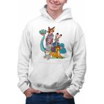 Fashion, accesorii si bijuterii - Barbati - Imbracaminte - Hanorace barbati - Hanorac Personalizat Barbati Bambi Zootopia Iepuras Sarpe Vulpe, alb, marime L - Infinity.ro
