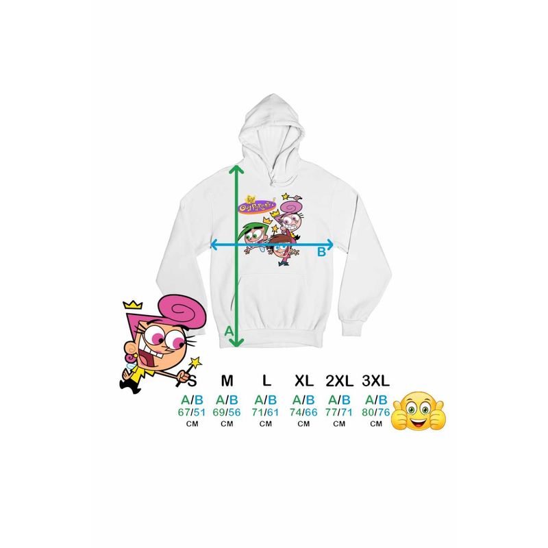 Fashion, accesorii si bijuterii - Barbati - Imbracaminte - Hanorace barbati - Hanorac Barbati Fairly Odd Parents Team Timmy Wanda Cosmo Nasii mei Vrajitori, alb, marime 3XL - Infinity.ro