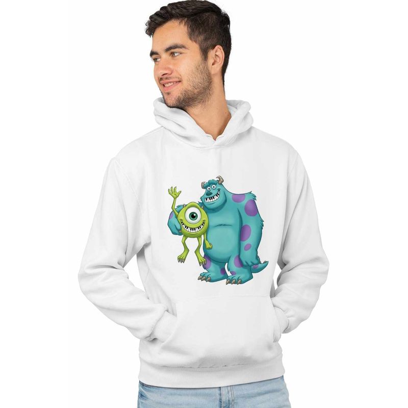 Fashion, accesorii si bijuterii - Barbati - Imbracaminte - Hanorace barbati - Hanorac Personalizat Barbati James Mike Monsters Univesity, alb, marime XL - Infinity.ro