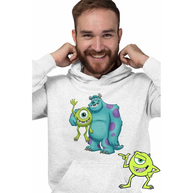Fashion, accesorii si bijuterii - Barbati - Imbracaminte - Hanorace barbati - Hanorac Personalizat Barbati James Mike Monsters Univesity, alb, marime XL - Infinity.ro