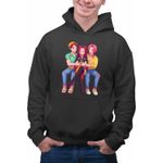 Fashion, accesorii si bijuterii - Barbati - Imbracaminte - Hanorace barbati - Hanorac Barbati Huntrix Saja Boys Drama Kpop, negru, marime 2XL - Infinity.ro