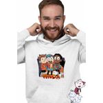 Fashion, accesorii si bijuterii - Barbati - Imbracaminte - Hanorace barbati - Hanorac Barbati Hilda Dream Team Prieteni Frida David, alb, marime 3XL - Infinity.ro