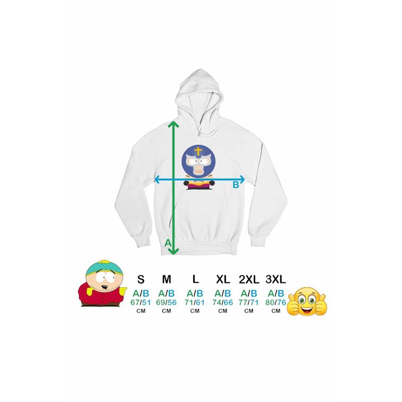 Fashion, accesorii si bijuterii - Barbati - Imbracaminte - Hanorace barbati - Hanorac Barbati South Park Kenny Wrestler Mexico, alb, marime 3XL - Infinity.ro