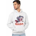Fashion, accesorii si bijuterii - Barbati - Imbracaminte - Hanorace barbati - Hanorac Barbati Hilda Aventuri Desene Animate, alb, marime XL - Infinity.ro