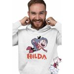 Fashion, accesorii si bijuterii - Barbati - Imbracaminte - Hanorace barbati - Hanorac Barbati Hilda Aventuri Desene Animate, alb, marime XL - Infinity.ro