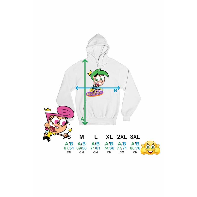 Fashion, accesorii si bijuterii - Barbati - Imbracaminte - Hanorace barbati - Hanorac Barbati Fairly Odd Parents Cosmo Julius Nasii mei Vrajitori, alb, marime 2XL - Infinity.ro