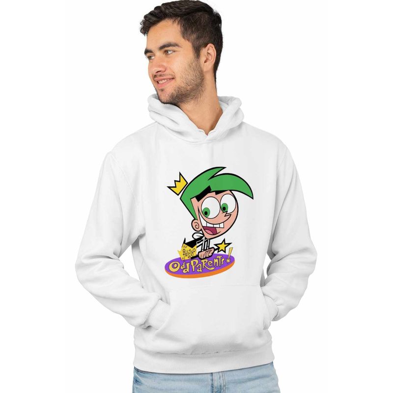 Fashion, accesorii si bijuterii - Barbati - Imbracaminte - Hanorace barbati - Hanorac Barbati Fairly Odd Parents Cosmo Julius Nasii mei Vrajitori, alb, marime 2XL - Infinity.ro