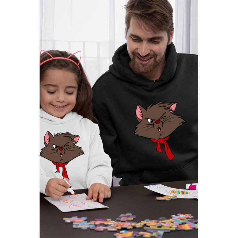 Fashion, accesorii si bijuterii - Barbati - Imbracaminte - Hanorace barbati - Hanorac Personalizat Barbati Pisicile Aristocrate Berlioz Motanel, negru, marime M - Infinity.ro