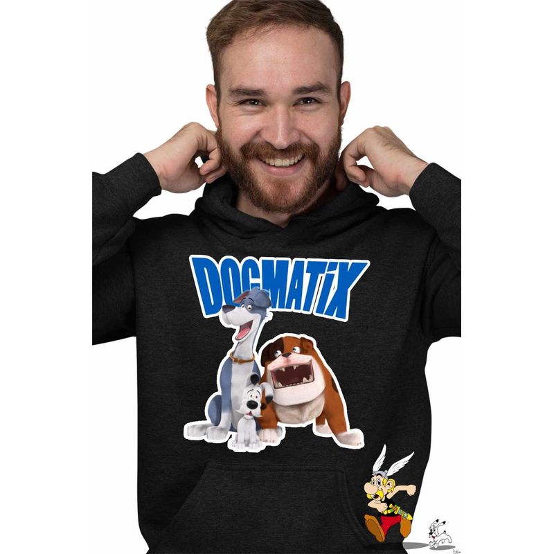 Fashion, accesorii si bijuterii - Barbati - Imbracaminte - Hanorace barbati - Hanorac Barbati Dogmatix Galia Aventuri Franta, negru, marime L - Infinity.ro