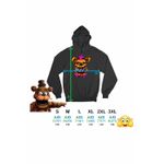 Fashion, accesorii si bijuterii - Barbati - Imbracaminte - Hanorace barbati - Hanorac Barbati Fnaf Nightmare Freddy Five Nights at Freddy Horror Halloween, negru, marime S - Infinity.ro