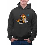 Fashion, accesorii si bijuterii - Barbati - Imbracaminte - Hanorace barbati - Hanorac Personalizat Barbati Bambi Thumper Flower Natura Sconcs, negru, marime S - Infinity.ro