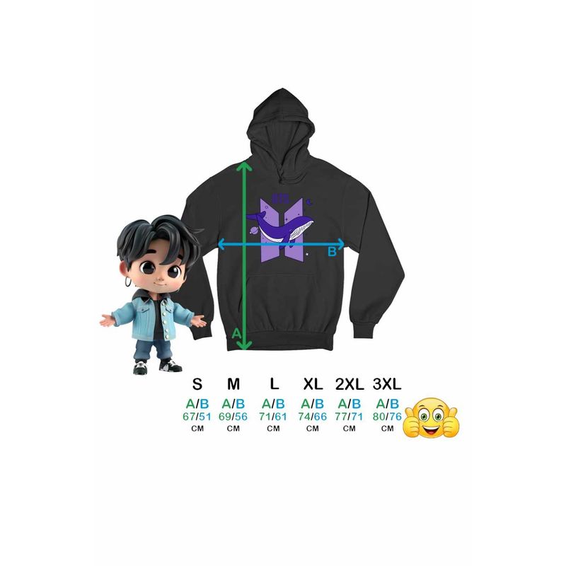 Fashion, accesorii si bijuterii - Barbati - Imbracaminte - Hanorace barbati - Hanorac Personalizat Barbati Kpop BTS Universe Whale, negru, marime 3XL - Infinity.ro