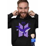 Fashion, accesorii si bijuterii - Barbati - Imbracaminte - Hanorace barbati - Hanorac Personalizat Barbati Kpop BTS Universe Whale, negru, marime 3XL - Infinity.ro