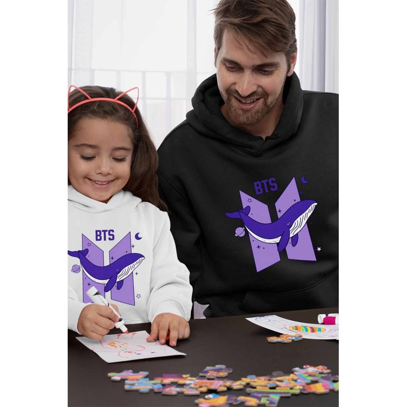 Fashion, accesorii si bijuterii - Barbati - Imbracaminte - Hanorace barbati - Hanorac Personalizat Barbati Kpop BTS Universe Whale, negru, marime 3XL - Infinity.ro