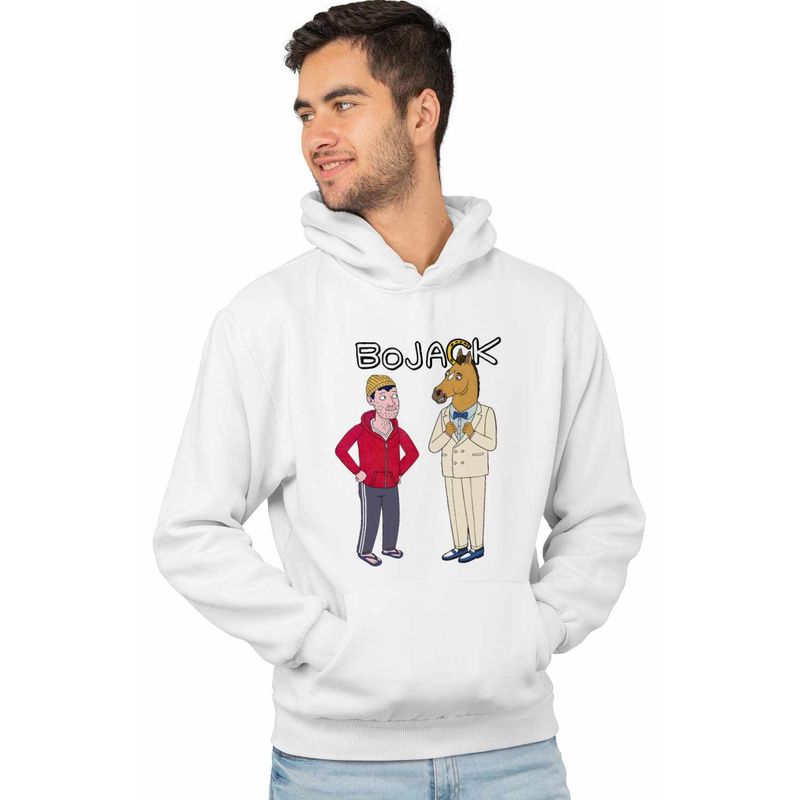 Fashion, accesorii si bijuterii - Barbati - Imbracaminte - Hanorace barbati - Hanorac Barbati BoJack Horseman Todd Chavez, alb, marime XL - Infinity.ro