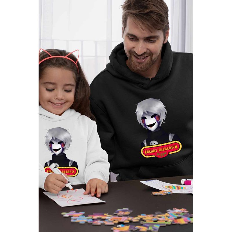 Fashion, accesorii si bijuterii - Barbati - Imbracaminte - Hanorace barbati - Hanorac Barbati Fnaf Marionette Five Nights at Freddy Horror Halloween, negru, marime 2XL - Infinity.ro