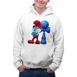Fashion, accesorii si bijuterii - Barbati - Imbracaminte - Hanorace barbati - Hanorac Barbati Kendama Papa Strumf Smurf Gargamel, alb, marime 2XL - Infinity.ro