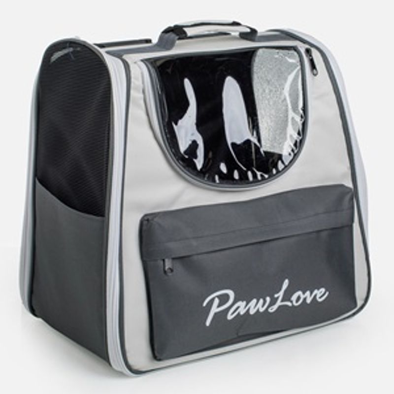 Petshop - Accesorii petshop - Culcusuri si custi - Genti si articole transport - Rucsac pentru transport animale de companie, Gri, 39x26x39cm - Infinity.ro