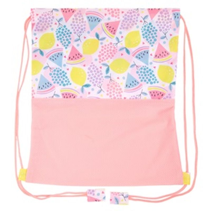 Fashion, accesorii si bijuterii - Copii - Accesorii copii - Genti si rucsacuri copii - Rucsac de vara cu snururi, Roz, 32x40cm - Infinity.ro