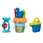 Jucarii, Copii si Bebe - Jucarii si jocuri - Jucarii de exterior - Jucarii pentru plaja si nisip - Set Galeata de Plaja cu Dinozauri si 6 Accesorii, Rucsac Inclus, Multicolor - Infinity.ro