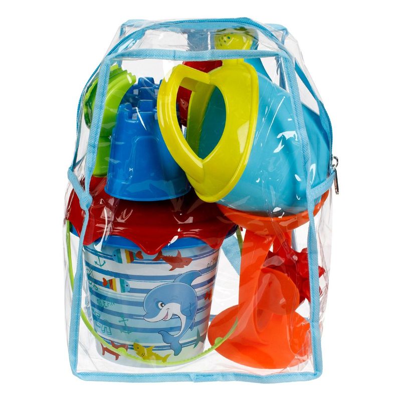 Jucarii, Copii si Bebe - Jucarii si jocuri - Jucarii de exterior - Jucarii pentru plaja si nisip - Set Galeata de Plaja cu Accesorii si Rucsac, Multicolor - Infinity.ro
