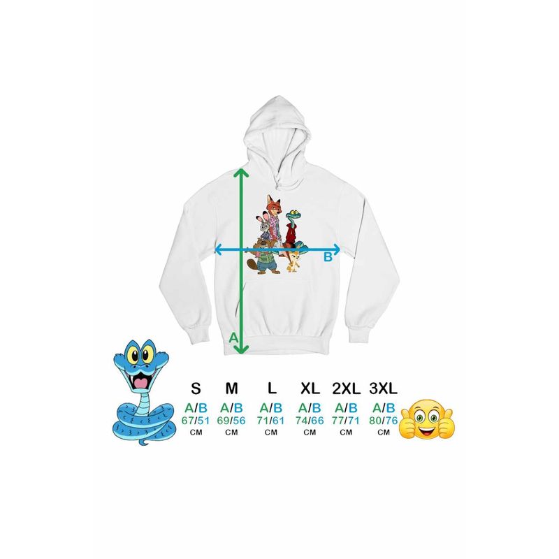 Fashion, accesorii si bijuterii - Barbati - Imbracaminte - Hanorace barbati - Hanorac Barbati Zootopia All Gang Zootropolis Zootropolis Nick Judy Politie, alb, marime 2XL - Infinity.ro