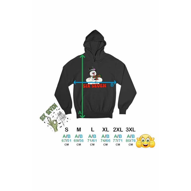 Fashion, accesorii si bijuterii - Barbati - Imbracaminte - Hanorace barbati - Hanorac Barbati Six Seven Om de Zapada Craciun 67, negru, marime M - Infinity.ro