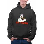 Fashion, accesorii si bijuterii - Barbati - Imbracaminte - Hanorace barbati - Hanorac Barbati Six Seven Om de Zapada Craciun 67, negru, marime M - Infinity.ro