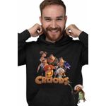 Fashion, accesorii si bijuterii - Barbati - Imbracaminte - Hanorace barbati - Hanorac Barbati The Croods Actiune in Epoca de Piatra Familia Crood, negru, marime L - Infinity.ro