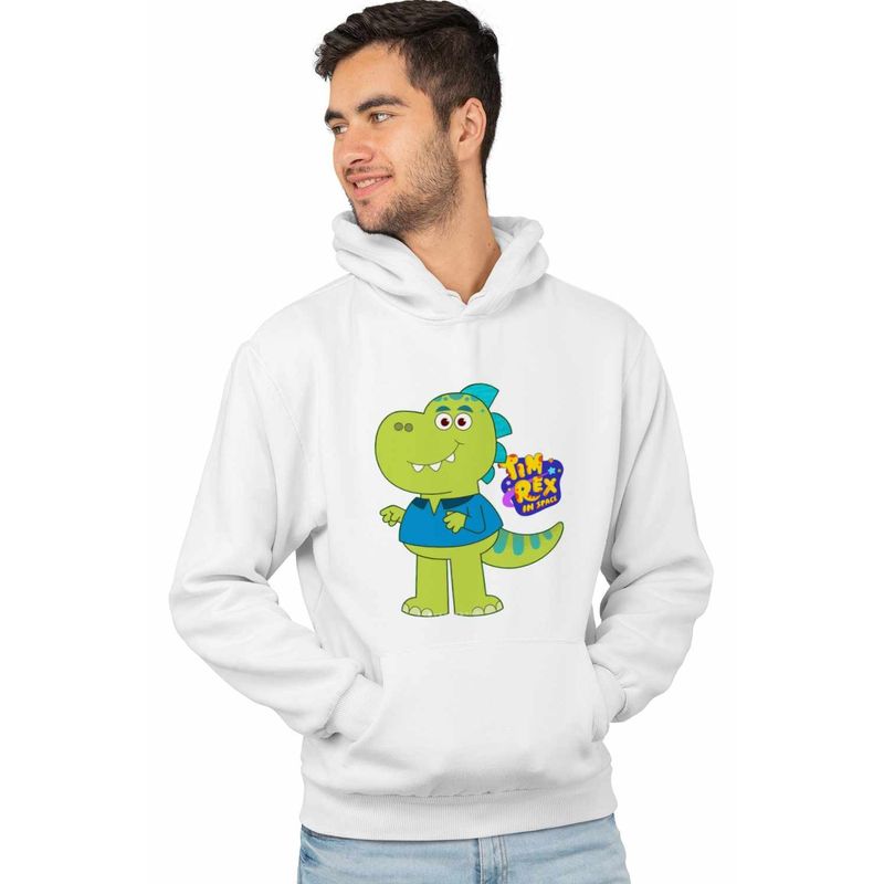 Fashion, accesorii si bijuterii - Barbati - Imbracaminte - Hanorace barbati - Hanorac Barbati Tim Rex Tata Spatiu Dinozauri T-Rex, alb, marime 2XL - Infinity.ro
