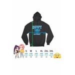 Fashion, accesorii si bijuterii - Barbati - Imbracaminte - Hanorace barbati - Hanorac Barbati Huntrix Derpy Pisica Kpop Demon Hunters, negru, marime L - Infinity.ro