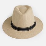 Fashion, accesorii si bijuterii - Femei - Accesorii femei - Caciuli si palarii femei - Palarie Panama Unisex, Bej Natural, Marimea 59 - Infinity.ro